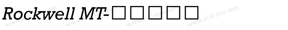 Rockwell MT字体转换